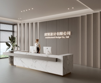 Modern Office Reception Desk-ID:324770933