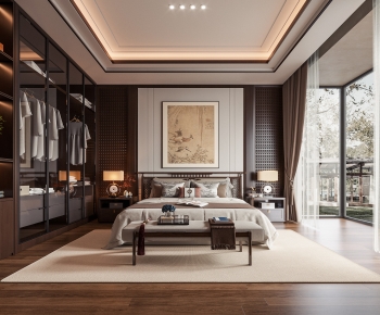 New Chinese Style Bedroom-ID:122627026