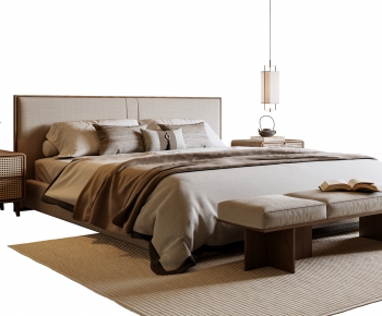 New Chinese Style Double Bed-ID:672597894