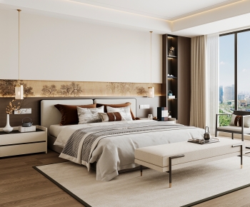 New Chinese Style Bedroom-ID:701464899