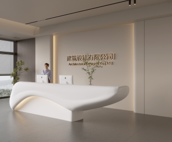 Modern Office Reception Desk-ID:312551023
