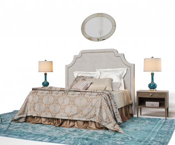 Simple European Style Double Bed-ID:288047085