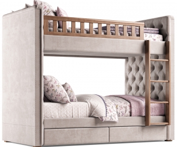 Simple European Style Bunk Bed-ID:428987986