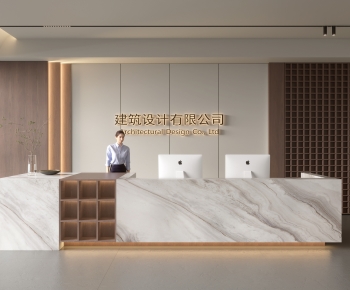 Modern Office Reception Desk-ID:796401024