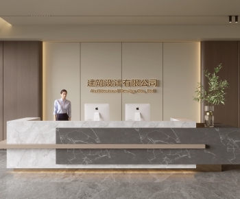 Modern Office Reception Desk-ID:444447044