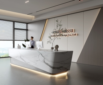 Modern Office Reception Desk-ID:881784926