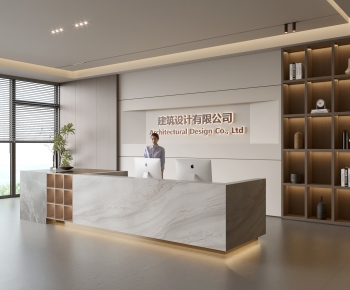 Modern Office Reception Desk-ID:624766112