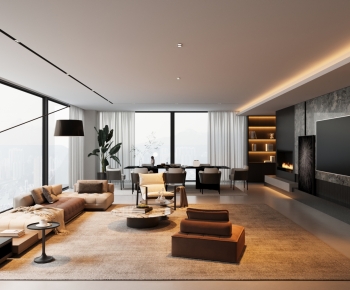 Modern A Living Room-ID:805793057