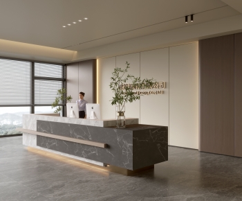 Modern Office Reception Desk-ID:340120085