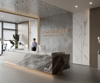 Modern Office Reception Desk-ID:874628079