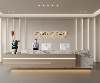 现代办公前台大厅-ID:122641094