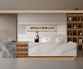 Modern Office Reception Desk-ID:349200013