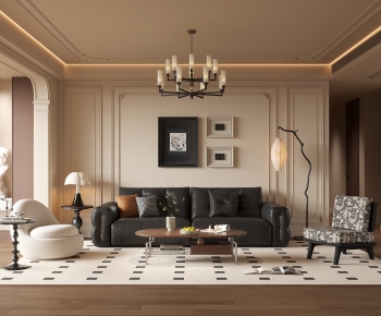 French Style A Living Room-ID:923341996