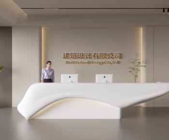 Modern Office Reception Desk-ID:697535041