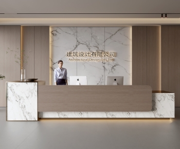Modern Office Reception Desk-ID:806994927