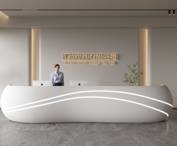 Modern Office Reception Desk-ID:295548928