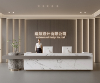 现代办公前台大厅-ID:901812083