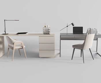 Modern Computer Desk And Chair-ID:425723083