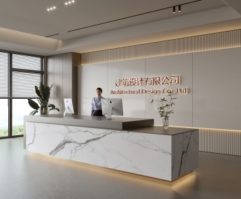 Modern Office Reception Desk-ID:451719055