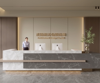 Modern Office Reception Desk-ID:336105114