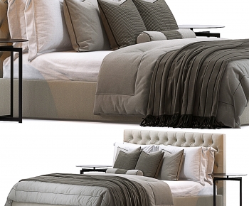 Simple European Style Double Bed-ID:132272016