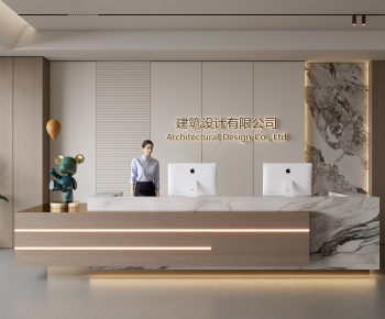 Modern Office Reception Desk-ID:168390042