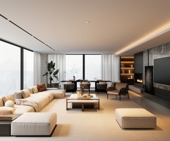 Modern A Living Room-ID:434658056