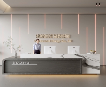 Modern Office Reception Desk-ID:803164969