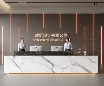 Modern Office Reception Desk-ID:354099994