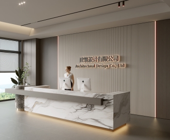 Modern Office Reception Desk-ID:778296953