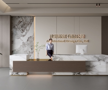 Modern Office Reception Desk-ID:492999647