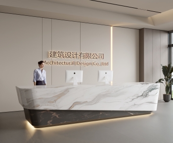 Modern Office Reception Desk-ID:231116066