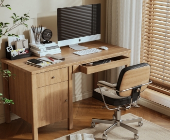 Modern Computer Desk And Chair-ID:654752025