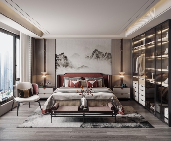 New Chinese Style Bedroom-ID:274883997