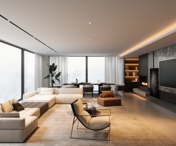 Modern A Living Room-ID:375130264