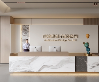 Modern Office Reception Desk-ID:526609903