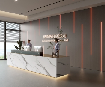 Modern Office Reception Desk-ID:857492928