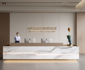 Modern Office Reception Desk-ID:136888035