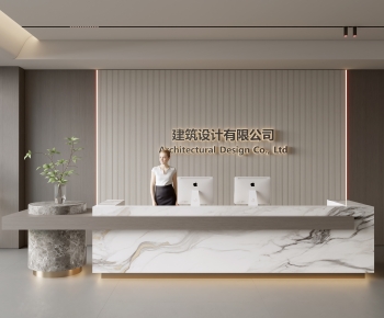 Modern Office Reception Desk-ID:623054039