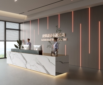 Modern Office Reception Desk-ID:127470558