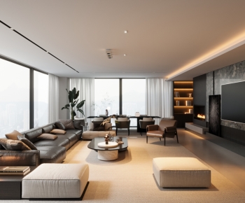 Modern A Living Room-ID:450645923