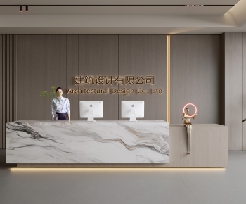 Modern Office Reception Desk-ID:843150649