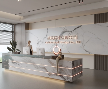 Modern Office Reception Desk-ID:332032926