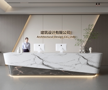 现代办公前台大厅-ID:325018889
