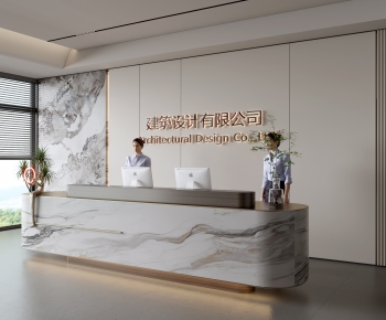 Modern Office Reception Desk-ID:803268918