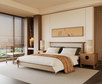 New Chinese Style Bedroom-ID:166096937