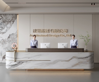 Modern Office Reception Desk-ID:777688038