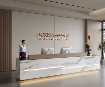 Modern Office Reception Desk-ID:370713001
