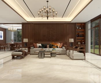 New Chinese Style A Living Room-ID:374732022