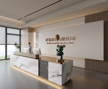 Modern Office Reception Desk-ID:147937064